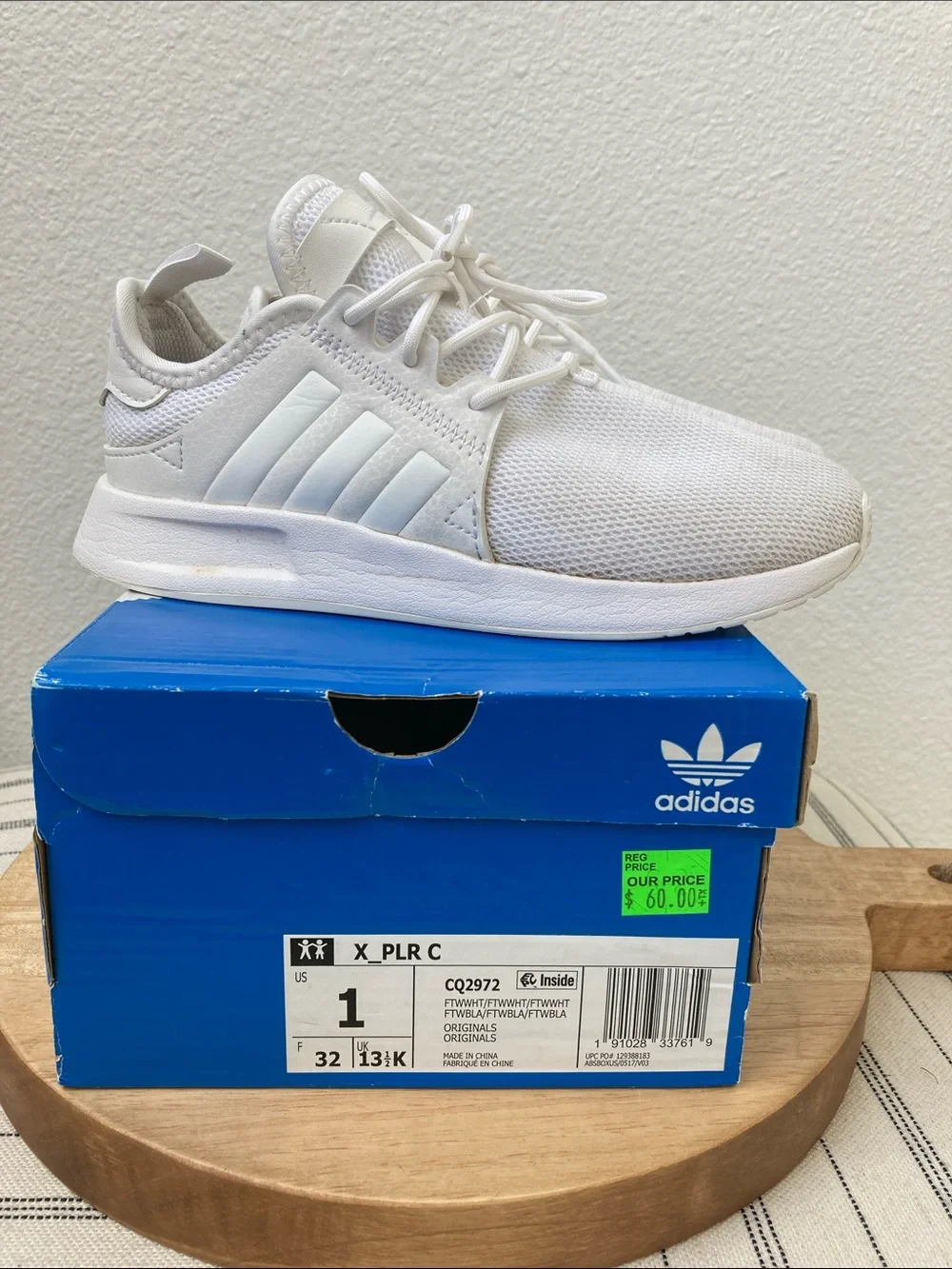 SALE! 50% Off adidas Kids White X_PLR C Lightweight Sneakers Size 1